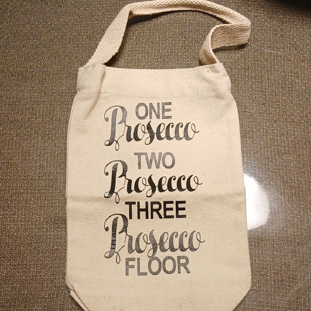 Canvas Prosecco Tote Bag  Prosecco Print NWOT